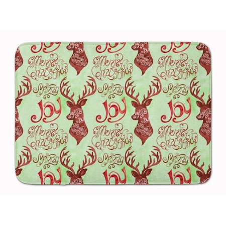 Carolines Treasures Merry Christmas Joy Reindeer Machine Washable Memory Foam Mat BB7488RUG